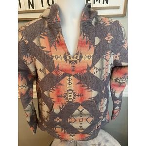 Faherty Baja Poncho Vintage Color Retro Hoodie size Medium